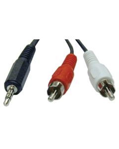 Tripp Lite P314-006 3.5 mm Stereo to 2 RCA Audio Y-Splitter Adapter (6-Feet)